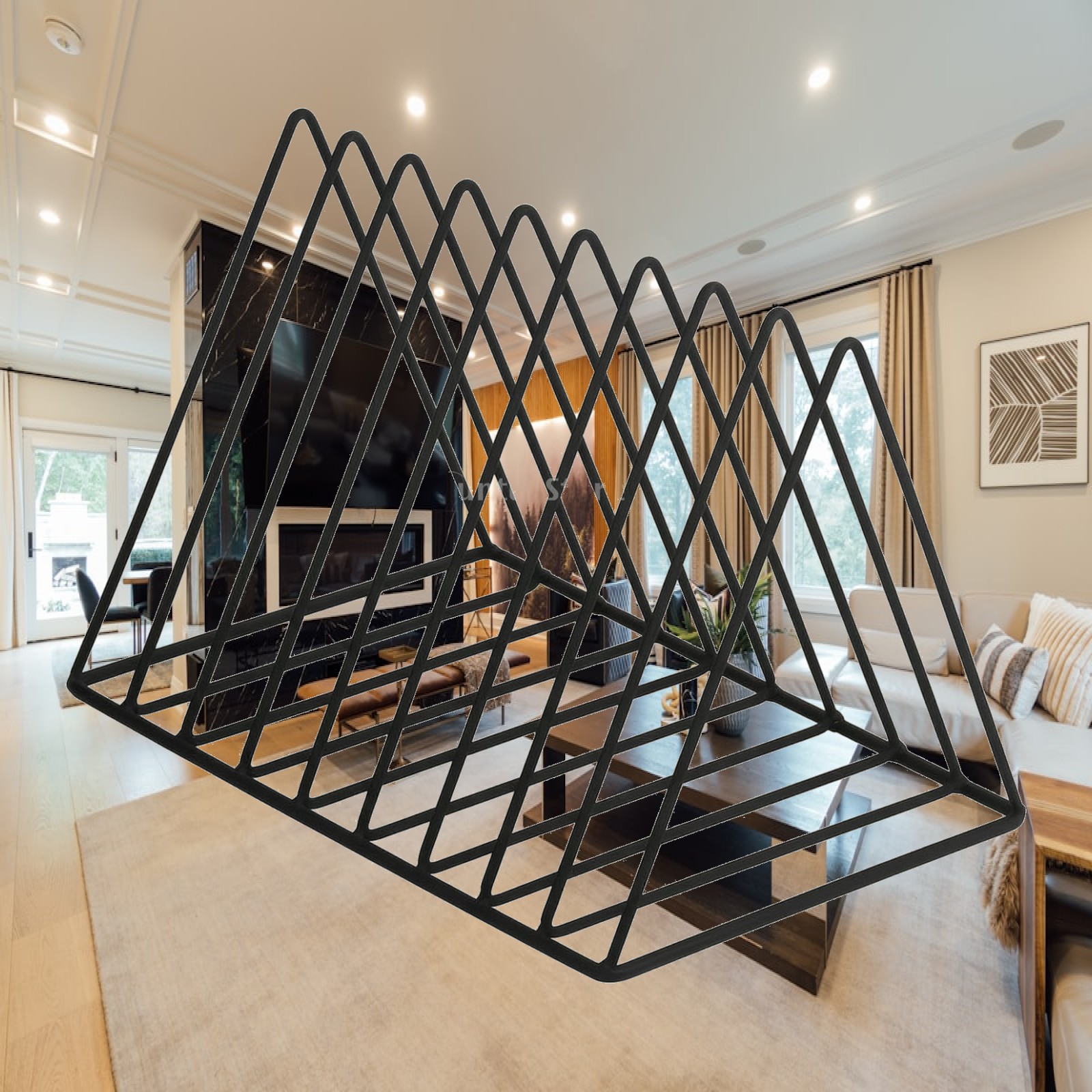 Stalowy, trójkątny organizer n – Magazine Holder Rack recenzja i cena