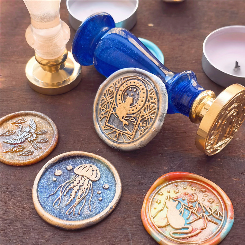 Meduza Rozgwiazda Motyl Zamek  – Wax Seal Stamp Set recenzja i cena